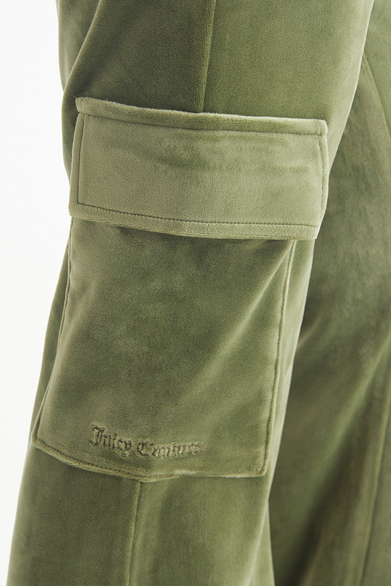 Low Rise Snap Pocket Velour Cargo Pants – New Arrivals | Juicy Couture